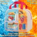 Insulated Lunch Bag for Kids & Adults 9.5L Reusable Lunch Tote with Embroidery Design, Double Zippers, Handle, Front Pocket for School, Work, Picnic & Camping